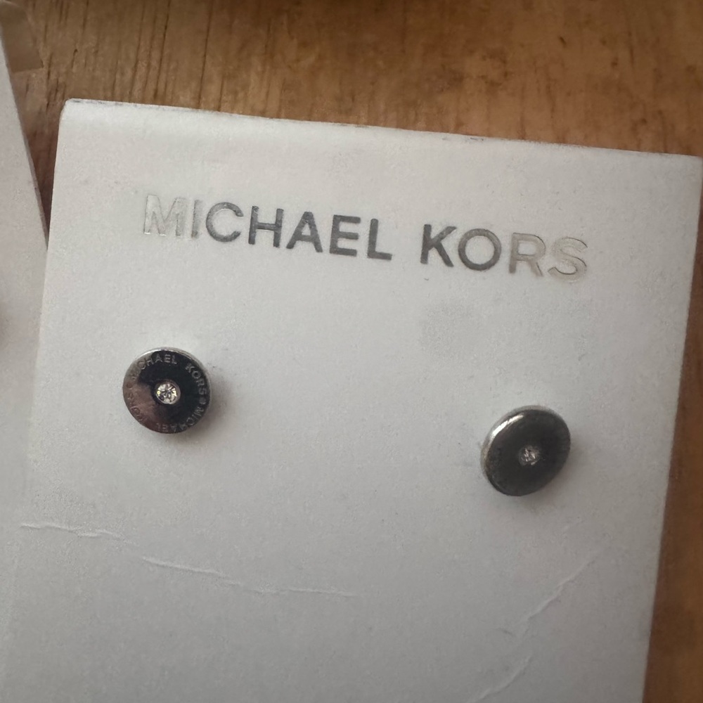 Michael Kors Gold Logo Stud Earrings